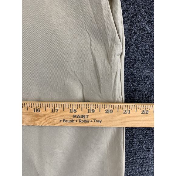 Haggar Men's Pants Cool 18 Pro Classic Fit Flat Front Tan Size 34x34 - Picture 11 of 14